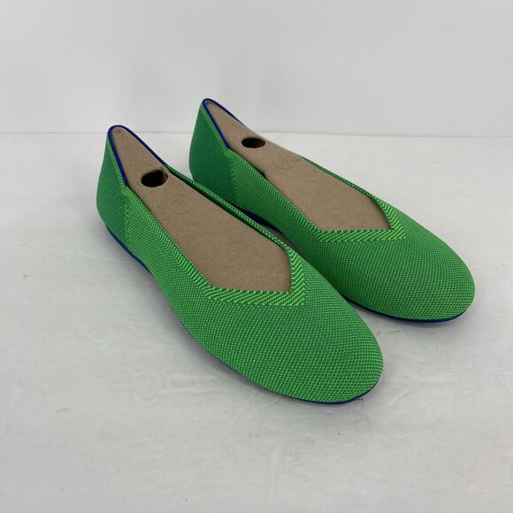 Rothy's The Flat Jelly Bean Green Rare Retired Colorway Women's Size 9 - Picture 1 of 9
